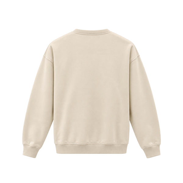 HERITAGE COLLEGE – Felpa girocollo Invernale Uomo CREMA