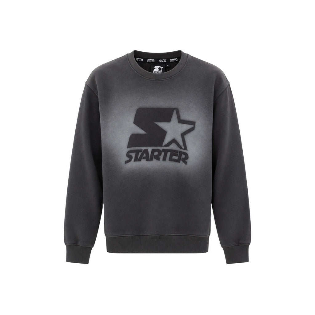 Felpa girocollo da uomo Airbrush Logo CENERE