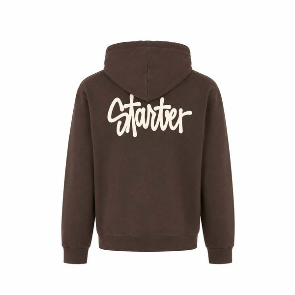 Felpa Uomo Invernale Full Zip Script con Cappuccio TERRA