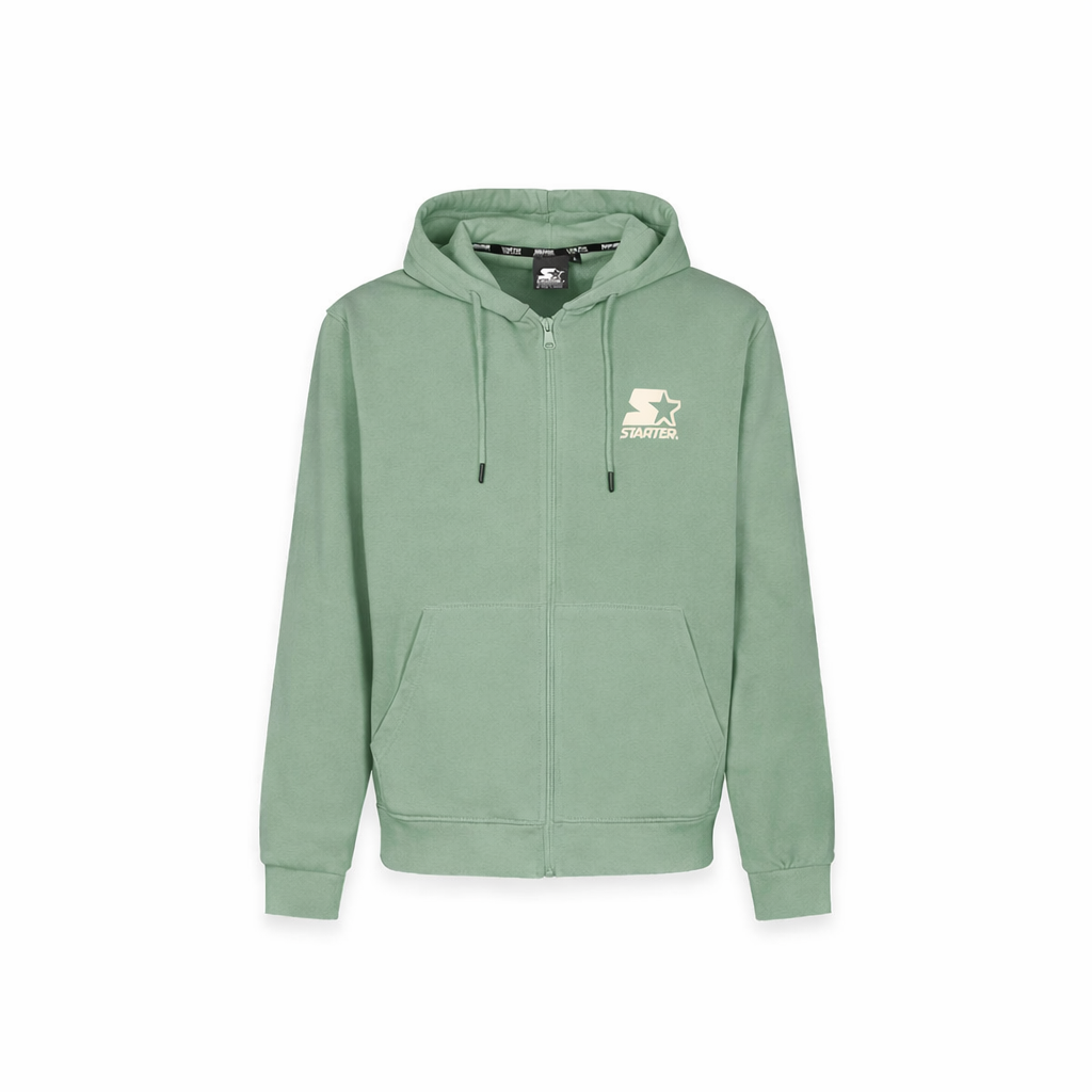 Felpa hoodie da uomo basic VERDE POLVERE