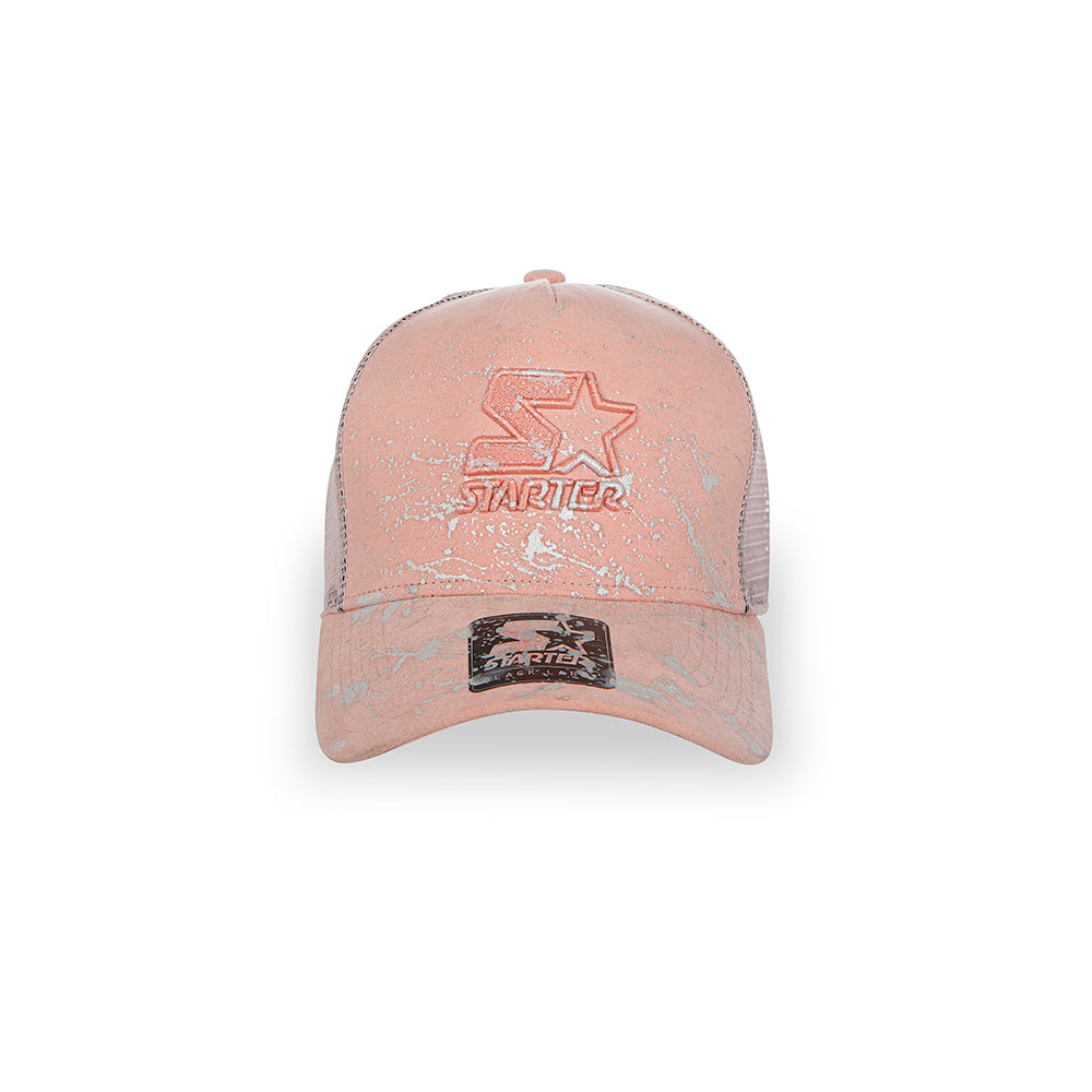 Cappellino Trucker Effetto Spruzzato ROSA