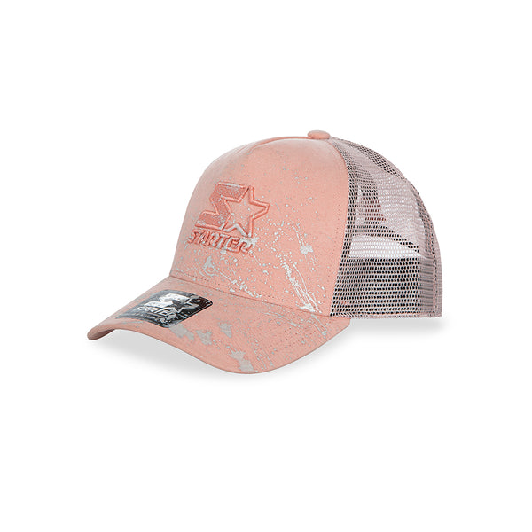 Cappellino Trucker Effetto Spruzzato ROSA