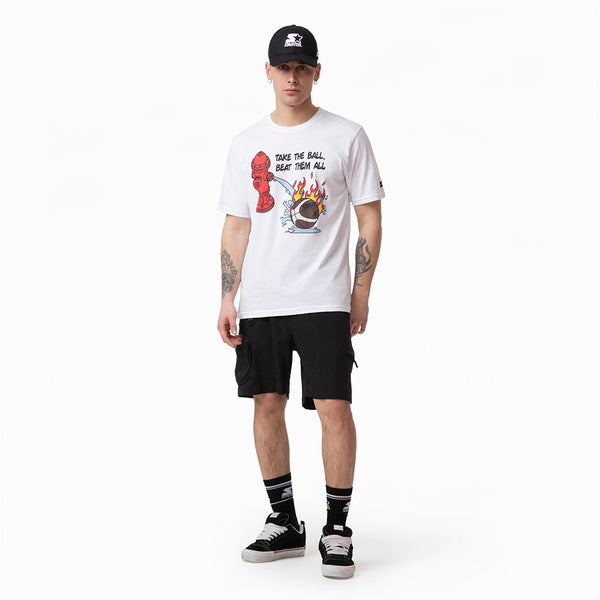 T-shirt fire and water BIANCO