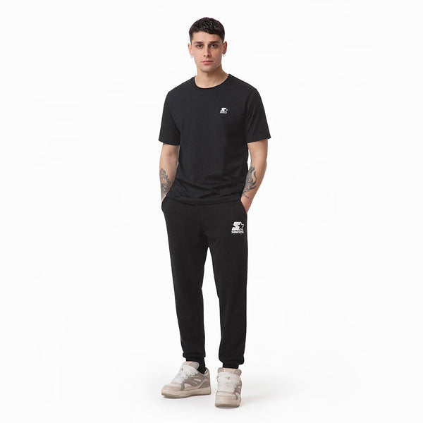Pantaloni da uomo jogger Iconic Starter NERO-BIANCO