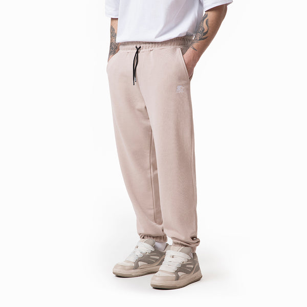 Pantaloni da uomo jogger Iconic ricamato BEIGE
