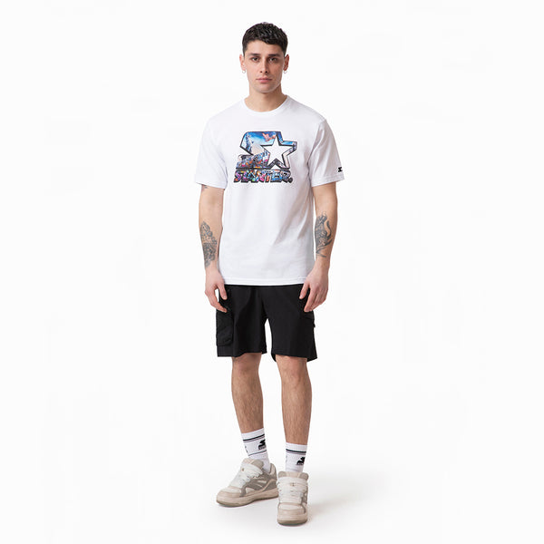 T-shirt three-dimensional logo BIANCO