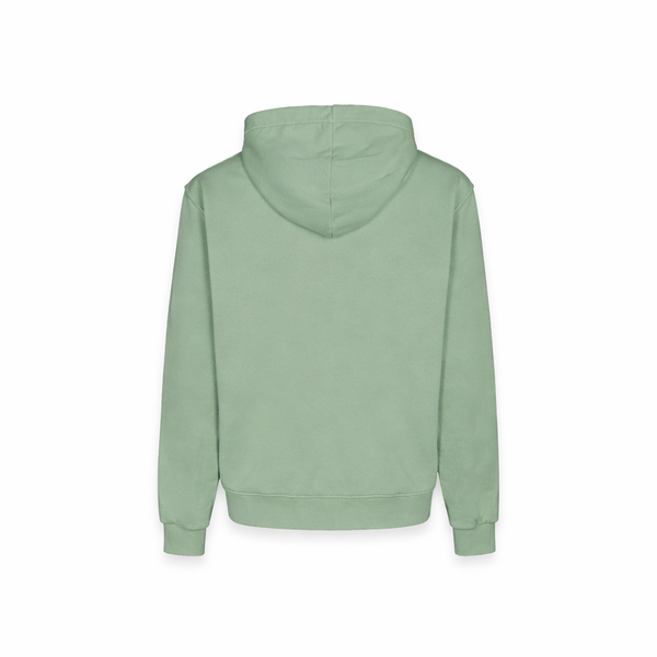 Felpa hoodie da uomo basic VERDE POLVERE