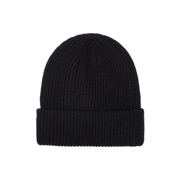 Cappello beanie a coste da bambino NERO