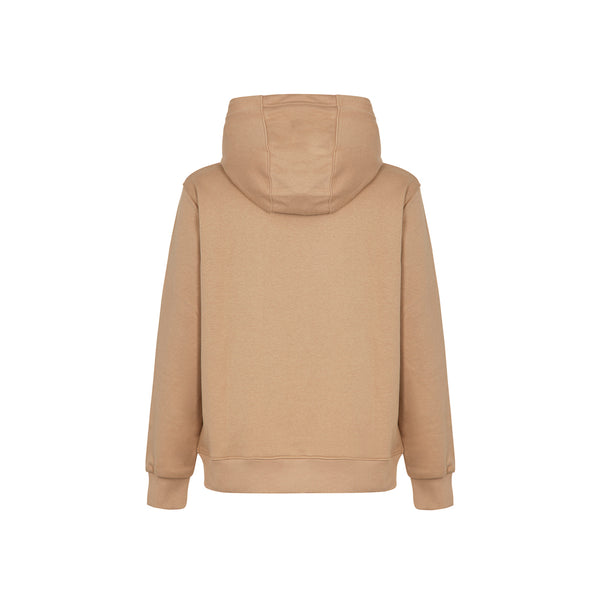 Felpa con cappuccio Iconic con patch Sabbia
