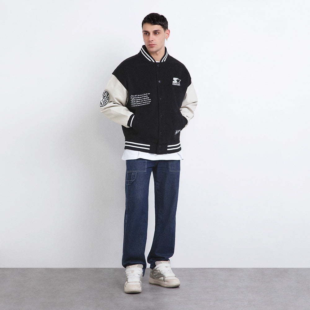 Giacca Bomber Uomo In Pelle Vintage – Stile Corsa, Varsity, Autunno/Inverno - 2