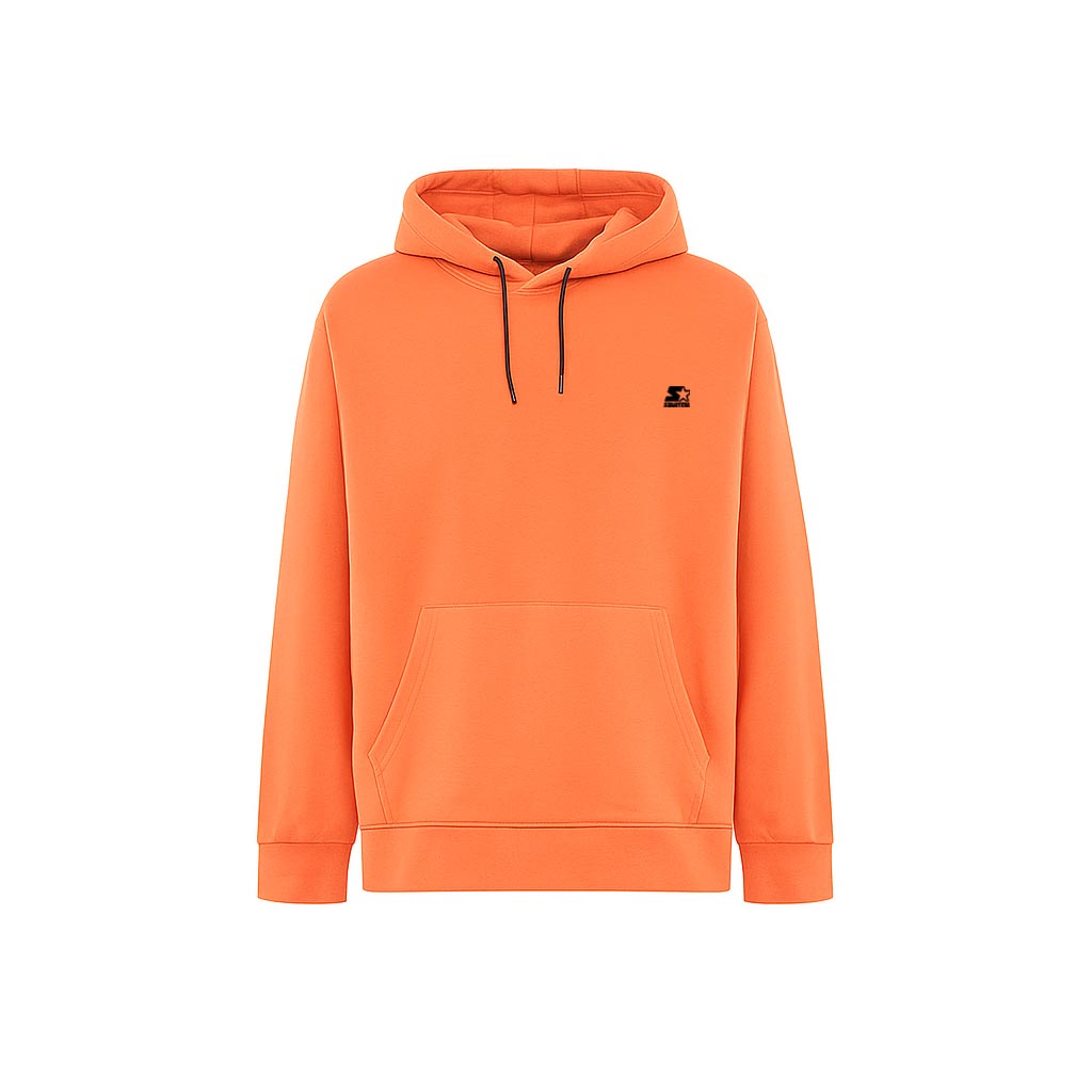 Felpa con cappuccio ricamata ARANCIONE