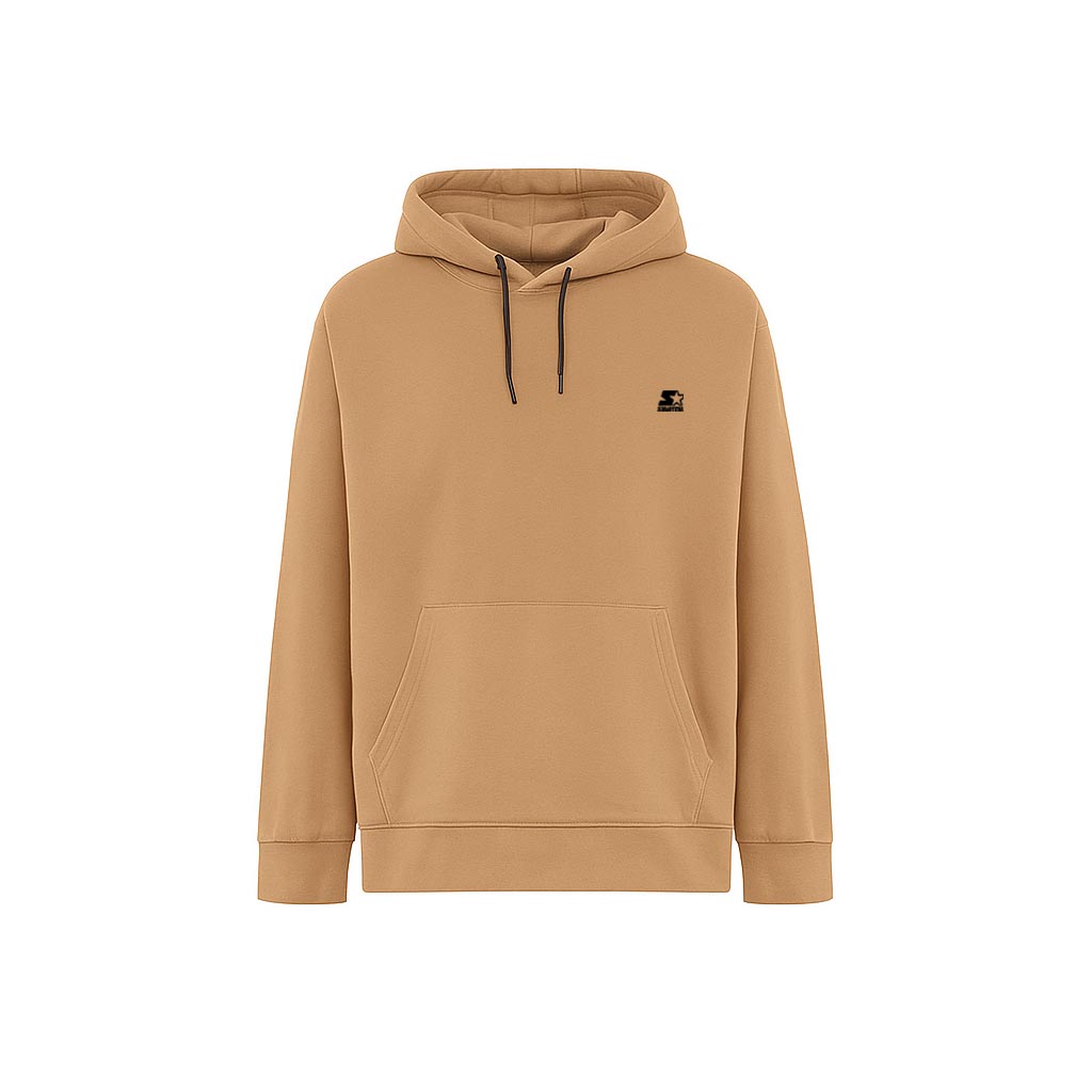 Felpa con cappuccio ricamata CAMMELLO
