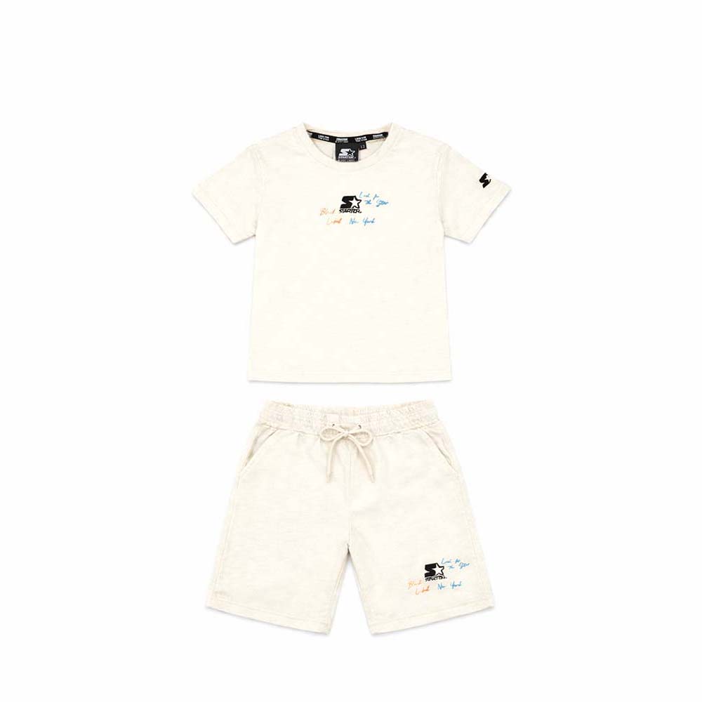 Completo da Bambino piccolo Estivo – Stile Basketball Court con Stampa New York CREMA