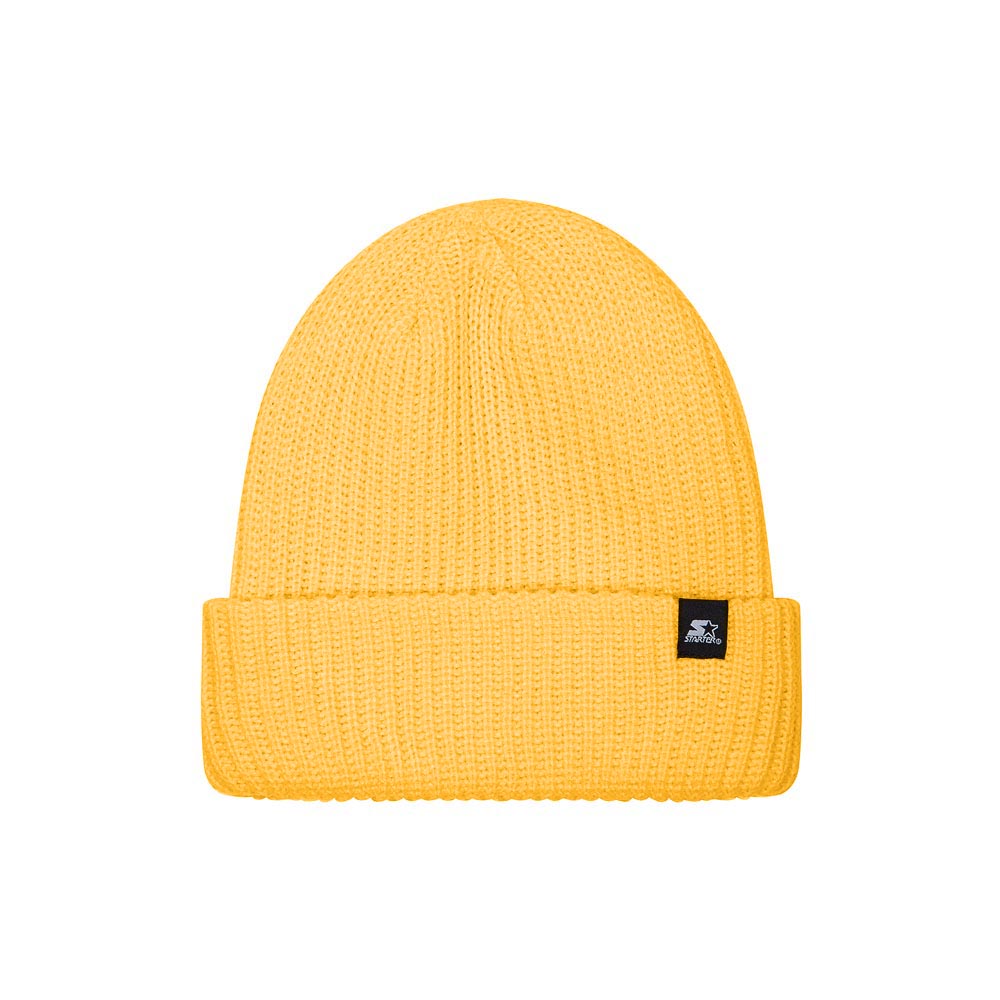 Cappello beanie a coste da bambino GIALLO OCRA
